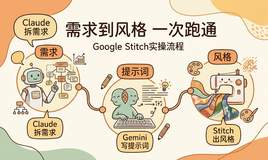 Google Stitch实操流程：我用 Claude 拆需求、Gemini 写提示词，定好产品界面风格